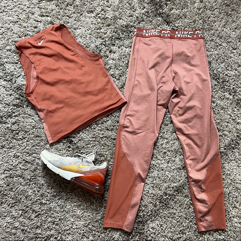 Nike Pro Terra Blush Rose Gold Set XS / Small - Picture 2 of 6